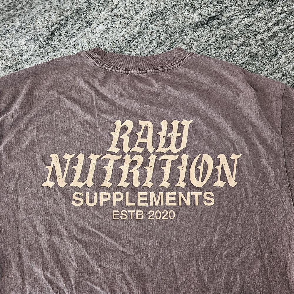 Raw Nutrition Brown Graphic T-Shirt